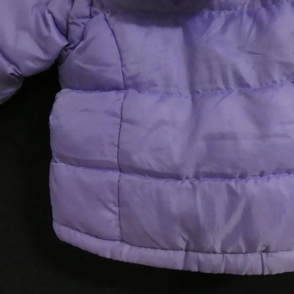 TIMBER OUTERWEAR | size 4 | Purple Fleece Lined Hooded Puffer Jacket / Vest - Picture 14 of 16